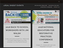 Tablet Screenshot of legaldigestevents.com